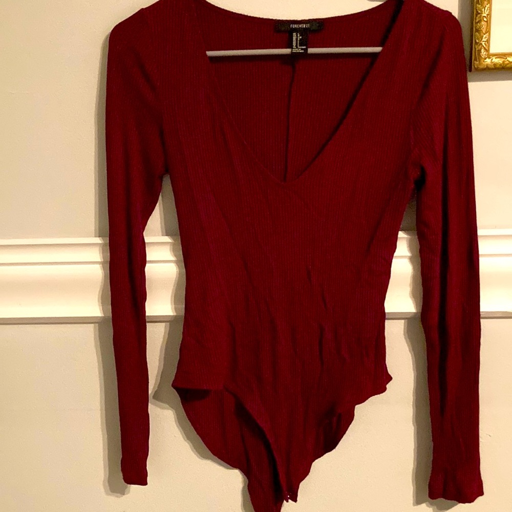 Forever 21 maroon bodysuit